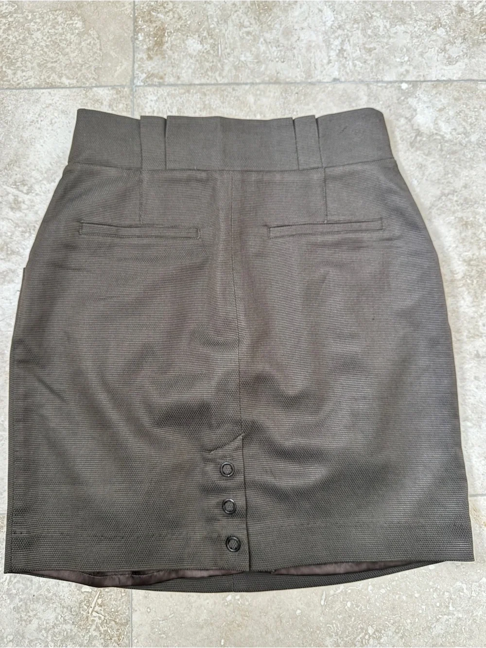 Sportsgirl Brown High Waist Pleated Tailored Mini Skirt Size 8
